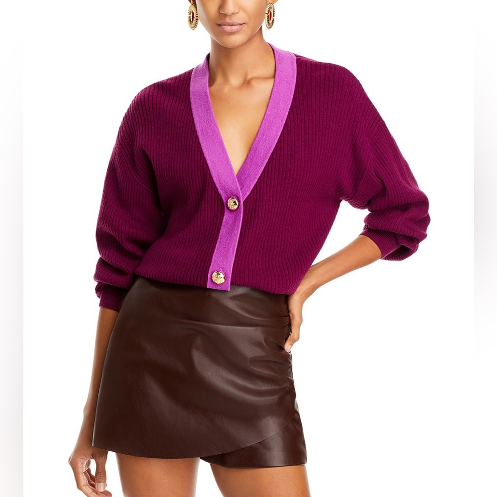 Ramy Brook Burgundy Cardigan
